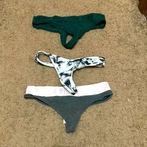 Victoria’s Secret PINK THONG BUNDLE size small